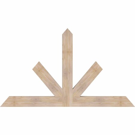 Ekena Millwork Saratoga Smooth Timber Gable Bracket, Douglas Fir, 72"W x 42"H x 3 1/2"D x 5 1/2"F, 14/12 Pitch GBW072X42X0406SAR00SDF